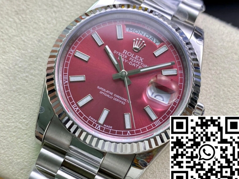 White 18k Factory 942 WaterResistant EW Gold Date Rolex 118239 Day 0807